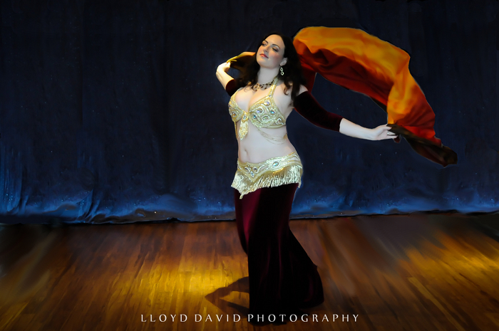 Shushanna in Gold and Burgundy